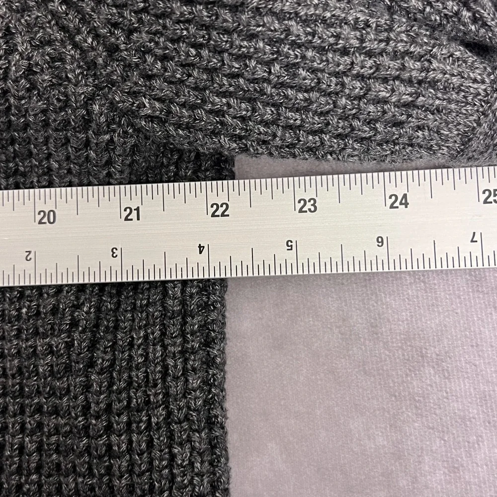 Banana Republic Cardigan Mens L Gray Excellent Snap Front Waffle Knit 969887